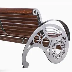 نیمکت چوبی طرح چوب و فلز - سوبیا