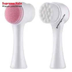 فیس براش دوطرفه دستی مویی و سیلیکونی - سوپریم کالا