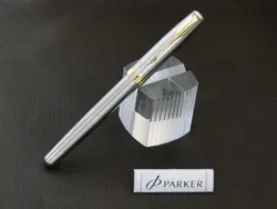 خودنویس پارکر مدل سونت (استیل گیره طلا) - PARKER SONET (Stainless Steel)