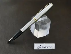 خودنویس پارکر مدل سونت (استیل گیره طلا) - PARKER SONET (Stainless Steel)