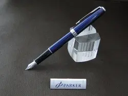 خودنویس پارکر مدل سونت (لاک آبی گیره استیل) - PARKER SONET