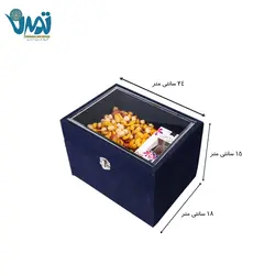 پک هدیه آجیل چهار مغز اعلا با جعبه چوبی طرح سنتی