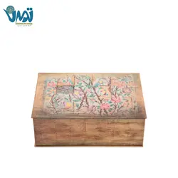 پک گلدان فیروزه کوب و تابلو نقره طرح گل