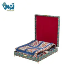 پک هدیه لوکس سازمانی گلیم فرش سیرجان و جعبه ترمه