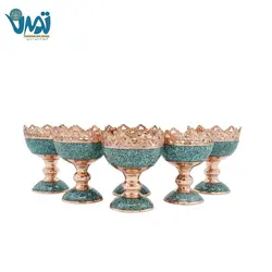 ست 6 عددی 7سین مس و فیروزه 12 سانتی