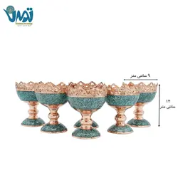 ست 6 عددی 7سین مس و فیروزه 12 سانتی