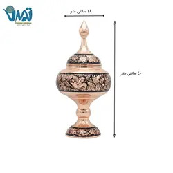 شکلات خوری پایه دار مس و الماس تراش 40 سانتی