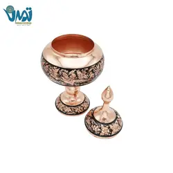 شکلات خوری پایه دار مس و الماس تراش 40 سانتی