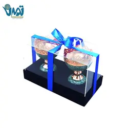 پک آجیل خوری مس و فیروزه و باکس پلکسی