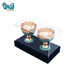 پک آجیل خوری مس و فیروزه و باکس پلکسی