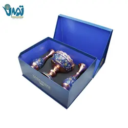 پک هدیه لوکس آجیل خوری و گلدان مس و پرداز میراث