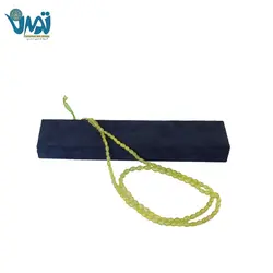 تسبیح سنگ شاه مقصود سبز طبیعی و جعبه جیر