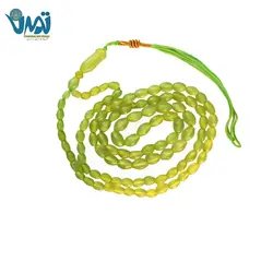 تسبیح سنگ شاه مقصود سبز طبیعی و جعبه جیر