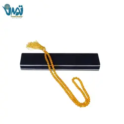 تسبیح سنگ عقیق زرد  طبیعی