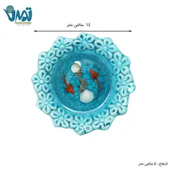 حوض طرح گل ماهی قرمز 3 بعدی 7 سین سفال و رزین