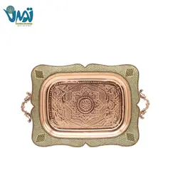 پک هدیه لوکس ست چای خوری مس و خاتم با باکس ترمه