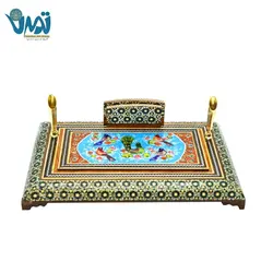 جاقلمی طرح گل و مرغ خاتم 25 سانتی