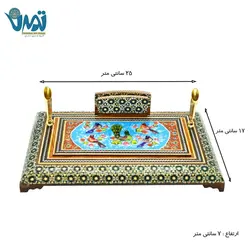 جاقلمی طرح گل و مرغ خاتم 25 سانتی