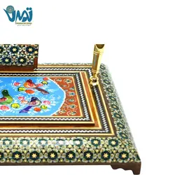 جاقلمی طرح گل و مرغ خاتم 25 سانتی