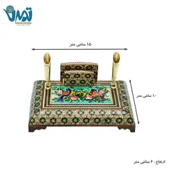 جاقلمی طرح گل و مرغ خاتم 15 سانتی