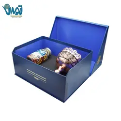 پک هدیه لوکس آجیل خوری مس و الماس تراش به همراه بانکه آجیل میراث