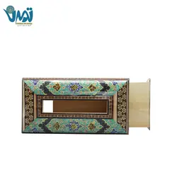 جعبه دستمال کاغذی کشویی خاتم ونقاشی تذهیب26سانتی