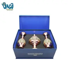 پک هدیه لوکس میراث با گلدان وشکلات خوری مس وخاتم