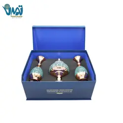 پک هدیه لوکس میراث گلدان و شکلات خوری فیروزه کوب