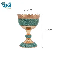 آجیل خوری مس و فیروزه 35 سانتی