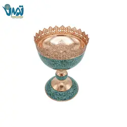 آجیل خوری مس و فیروزه 35 سانتی