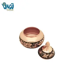 قندان شکلات خوری بدون پایه مس و الماس تراش 20 سانتی