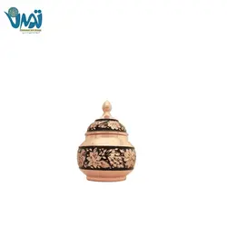 قندان شکلات خوری بدون پایه مس و الماس تراش 13 سانتی