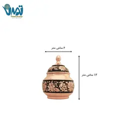 قندان شکلات خوری بدون پایه مس و الماس تراش 13 سانتی
