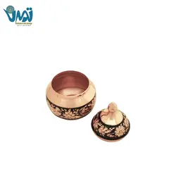 قندان شکلات خوری بدون پایه مس و الماس تراش 13 سانتی