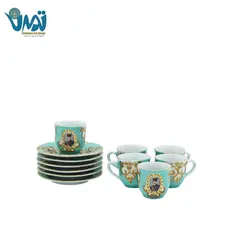 ست قهوه خوری شاه عباسی آبی فیروزه ای
