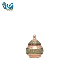 قندان شکلات خوری بدون پایه مس و خاتم 15 سانتی