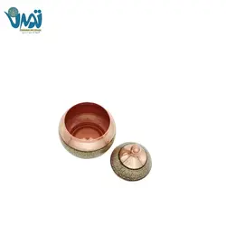 قندان شکلات خوری بدون پایه مس و خاتم 15 سانتی