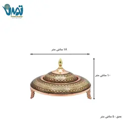 خاویار خوری مس و خاتم 10 سانتی