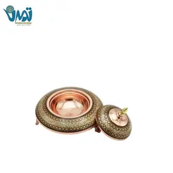 خاویار خوری مس و خاتم 10 سانتی