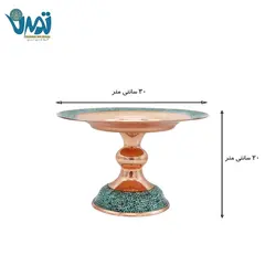 شیرینی خوری مس و فیروزه 20 سانتی