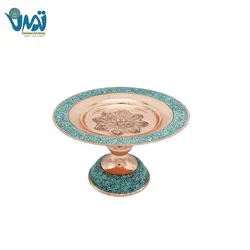 شیرینی خوری مس و فیروزه 20 سانتی