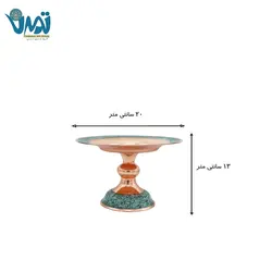شیرینی خوری مس و فیروزه 13 سانتی