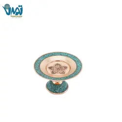 شیرینی خوری مس و فیروزه 13 سانتی
