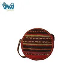 کیف دستبافت دوشی دایره ای