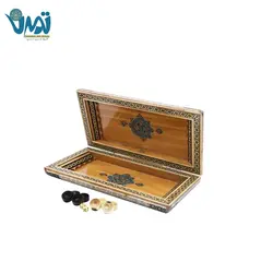 تخته نرد خاتم با نقاشی تذهیب 35 سانتی