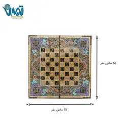 تخته نرد خاتم با نقاشی تذهیب 35 سانتی
