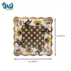 تخته نرد خاتم و نقاشی چوگان لب دالبر 50 سانتی