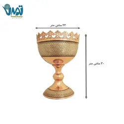 آجیل خوری مس و خاتم 30 سانتی