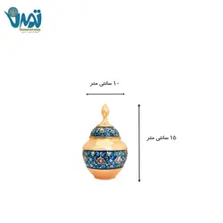 قندان طرح سیب مس و پرداز 15 سانتی