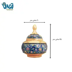 قندان مس و پرداز 25 سانتی